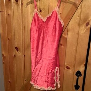 Victoria's Secret Pink Chemise with Cream Lace